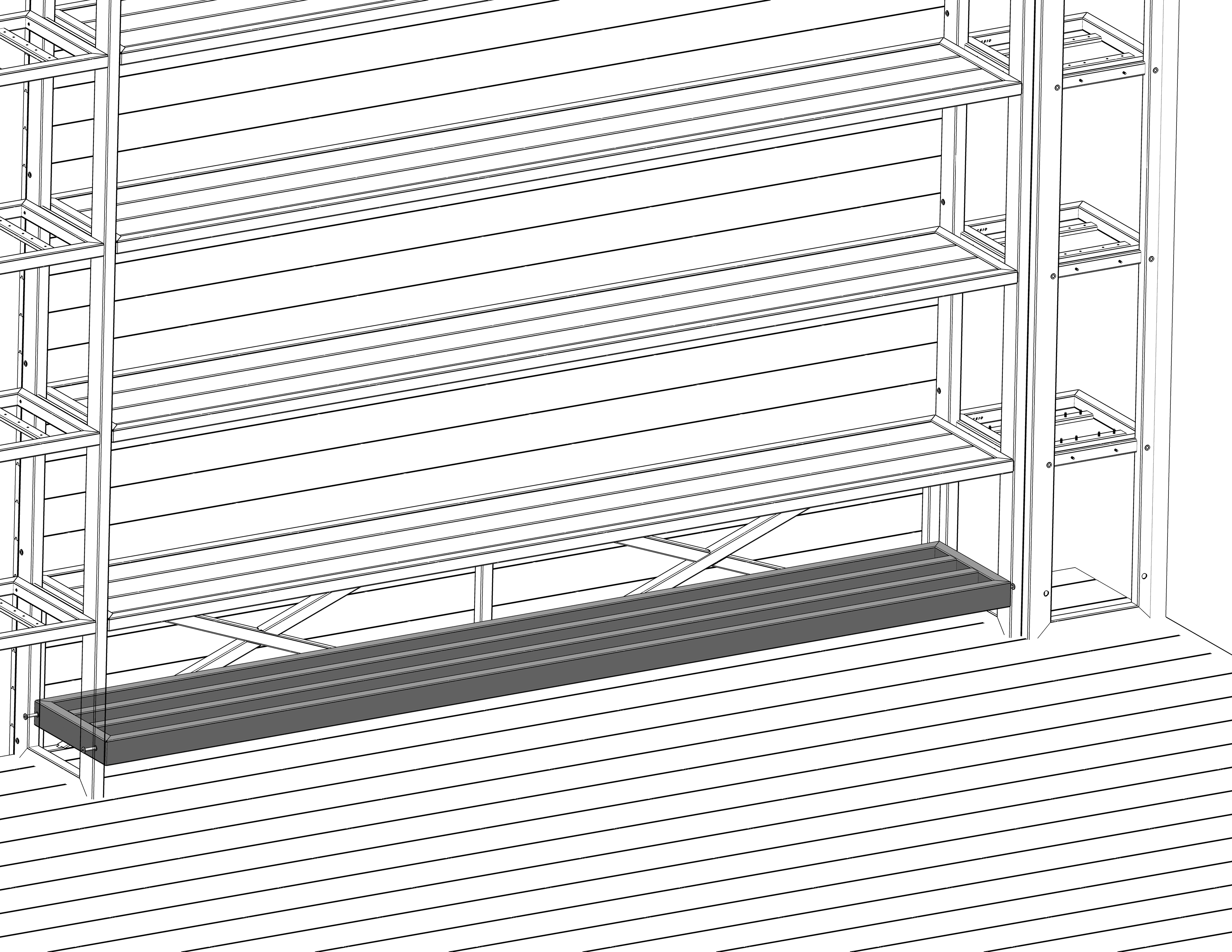 Полка для дров 2400