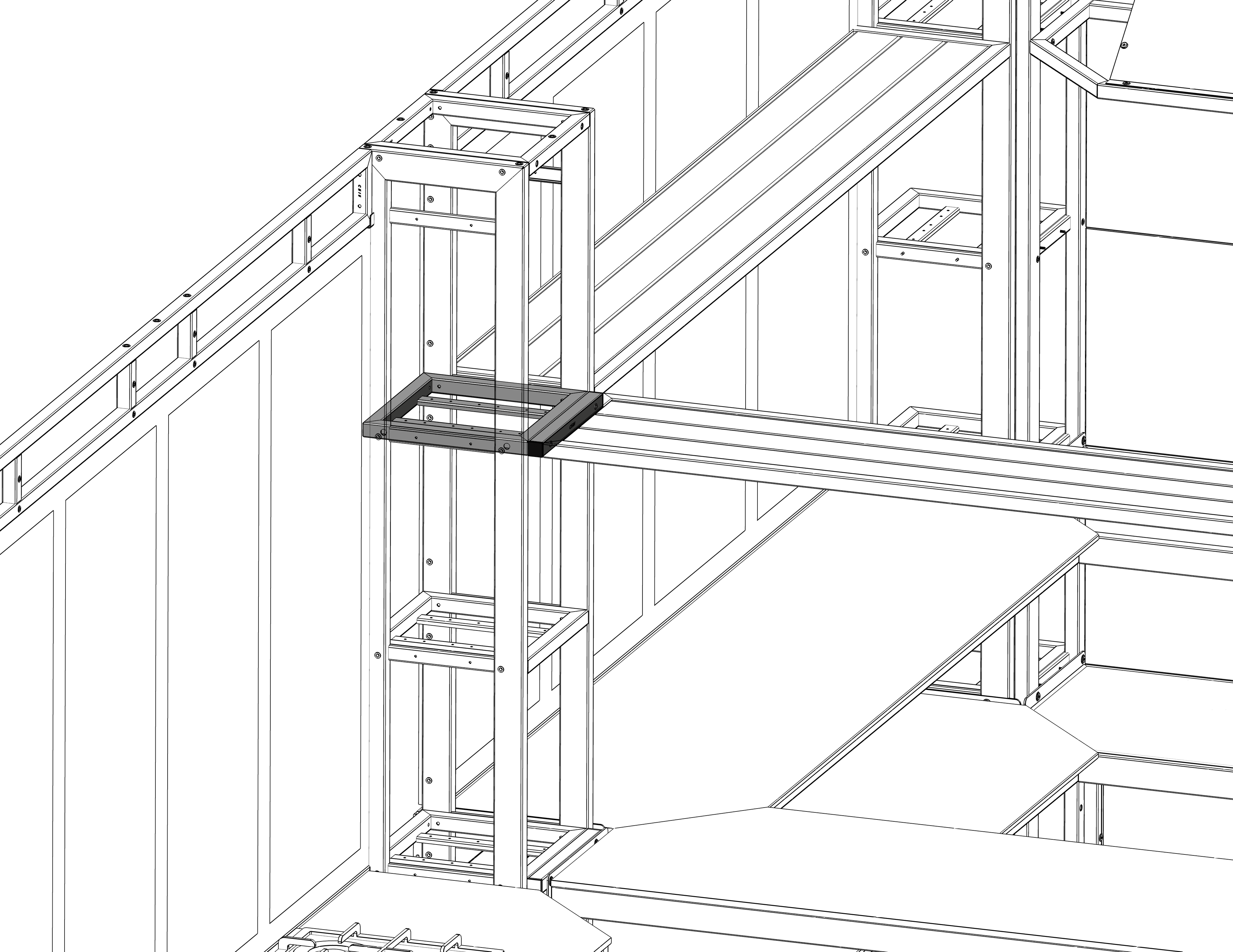 Комплект крепления внутренней полки